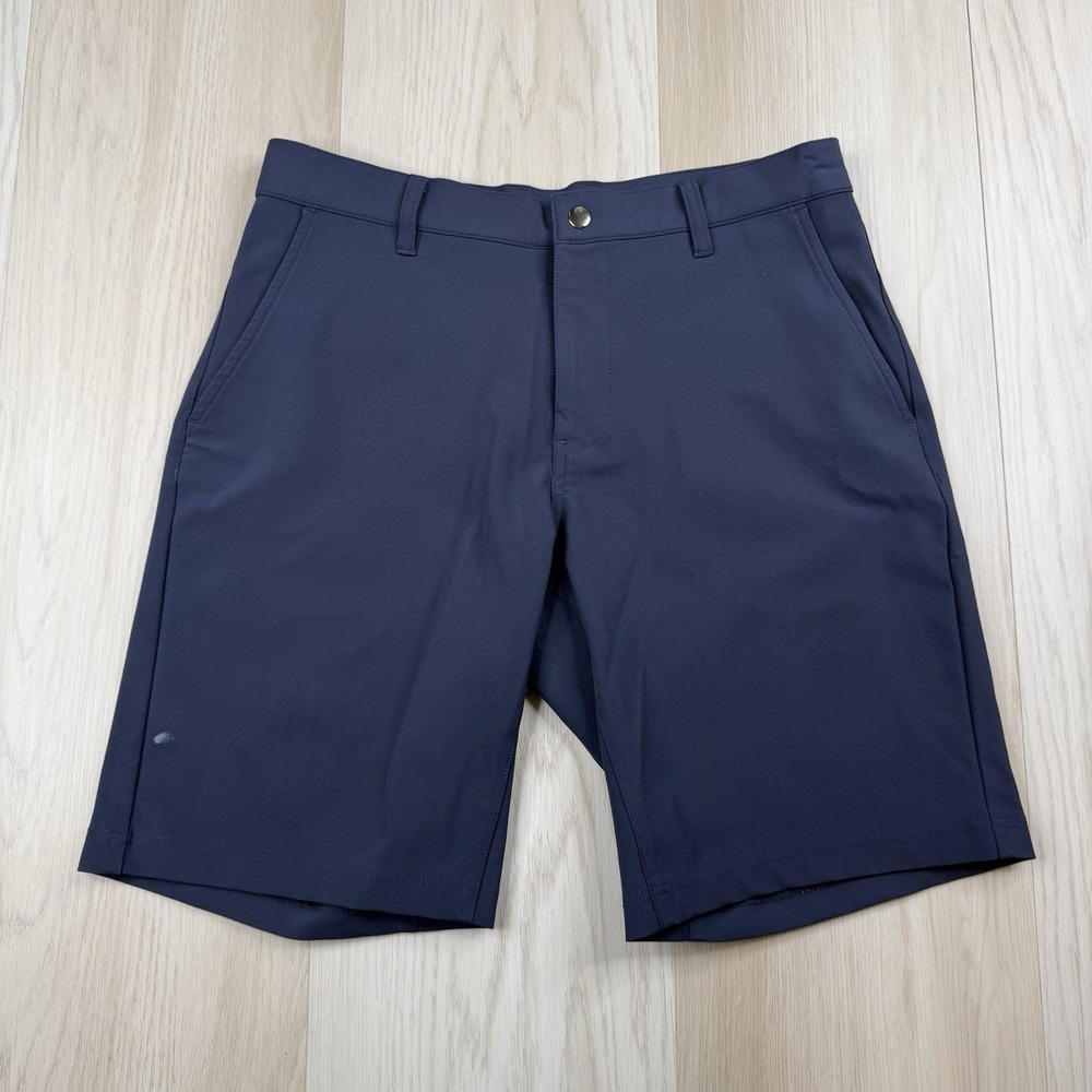 State & Liberty Shorts Performance Chino Golf Stretch 9" Inseam Men Size 32 Navy
